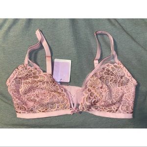 Savage X Fenty Metallic Lace V Bralette